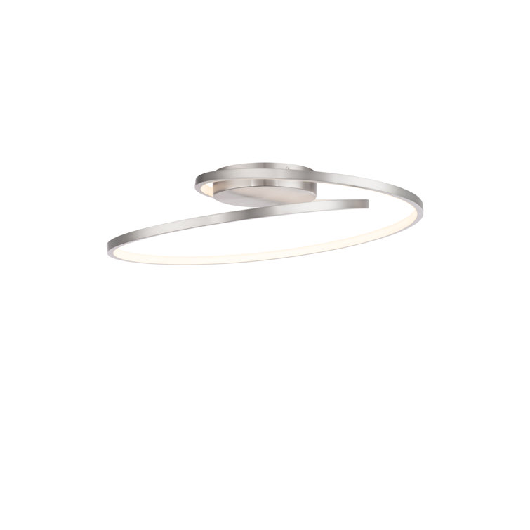 Marques Brushed Nickel LED Flush Mount with White Silicone Shade