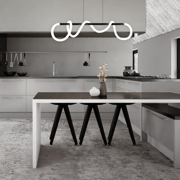 Black Silicone LED Kitchen Island Pendant Light