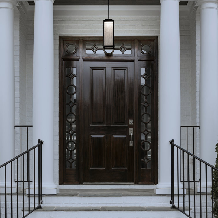 Amherst Black Glass LED Outdoor Pendant Light
