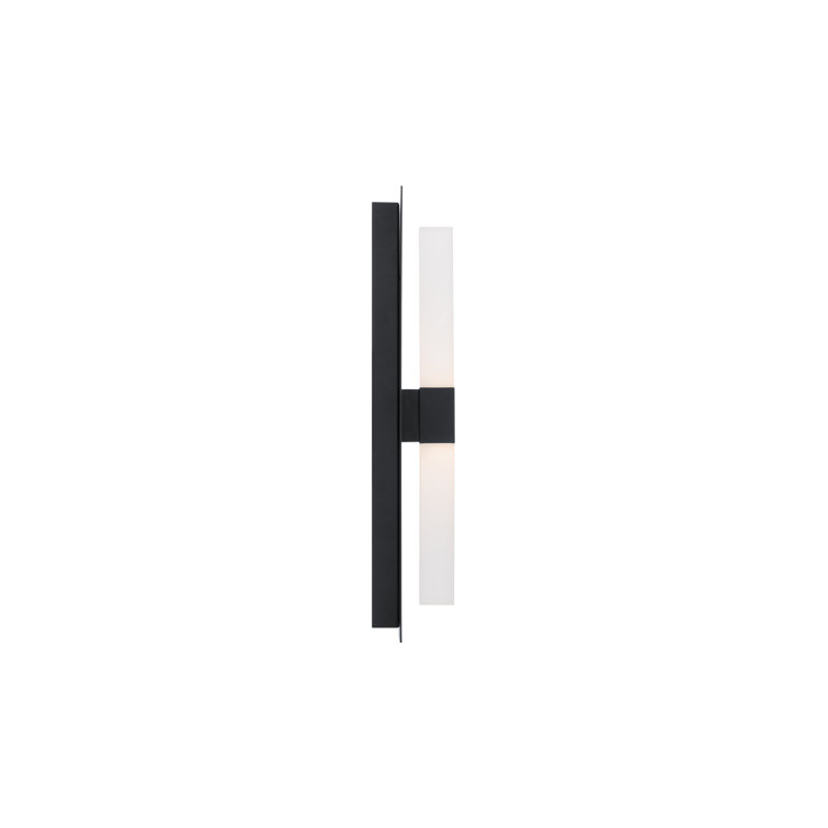 Camelot Black Acrylic LED Flush Mount Wall Sconce, Dimmable