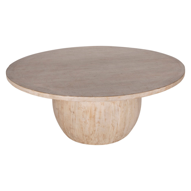Belize 72" Round Reclaimed Pine Wood Contemporary Dining Table