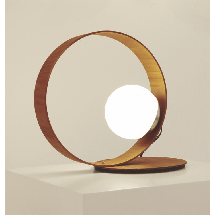 Louro Freijo Modern Table Lamp with Frosted Glass LED