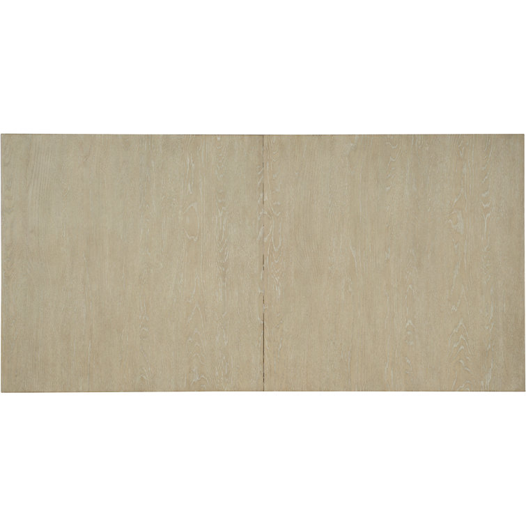 Beige Oak Extendable Farmhouse Dining Table