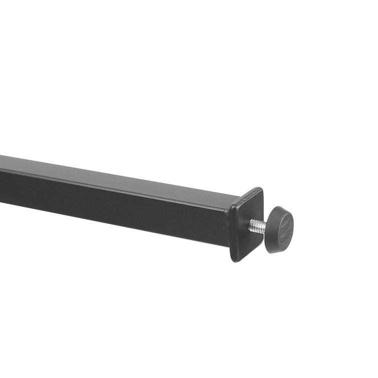 Sloane 83'' Matte Black Modern Glass Etagere
