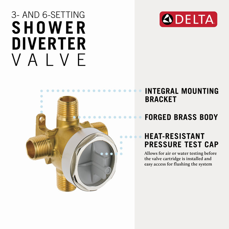 Delta Brass 3- and 6-Setting Diverter Rough-In Kit