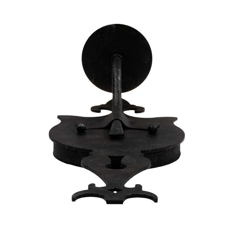 Merano Black Iron Candle Wall Sconce