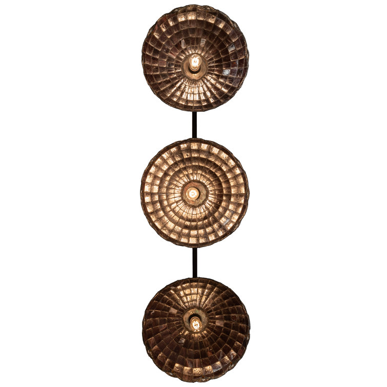 Mahogany Bronze 3-Light Stained Glass Island Pendant