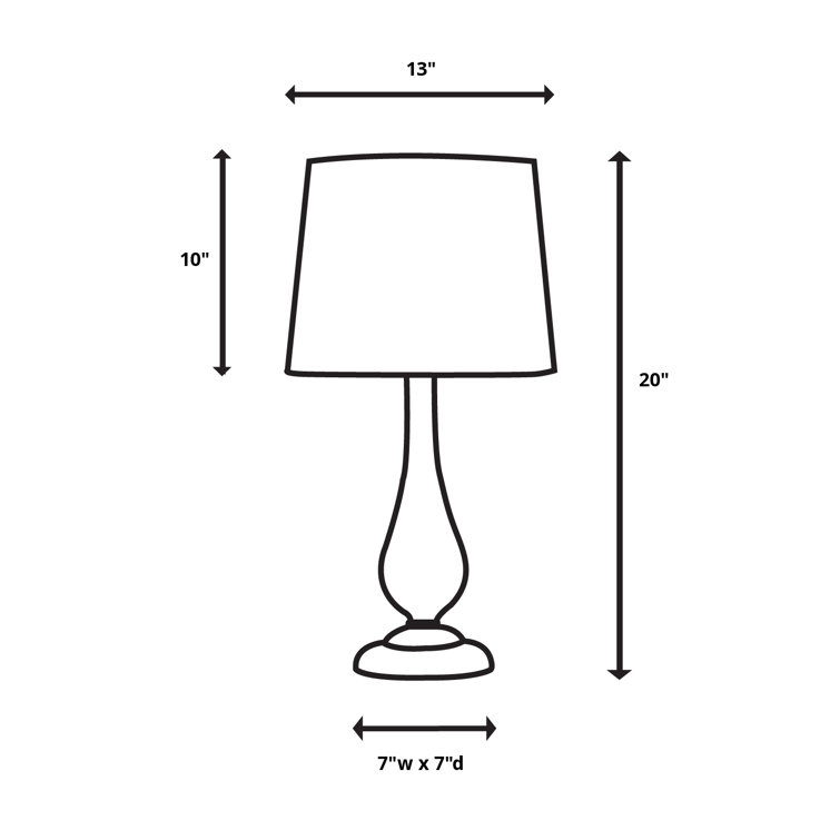 White and Gray Concrete Table Lamp with Etched Design