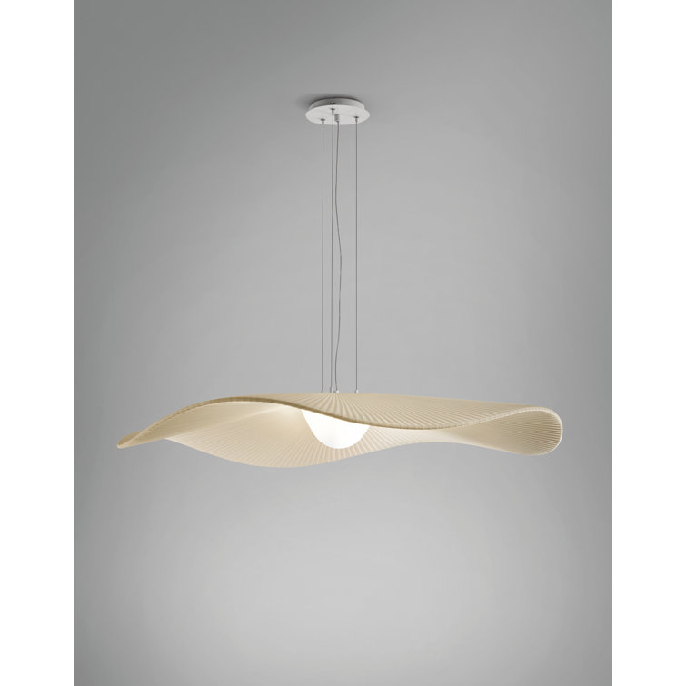 Cream Aluminum Geometric LED Pendant Light