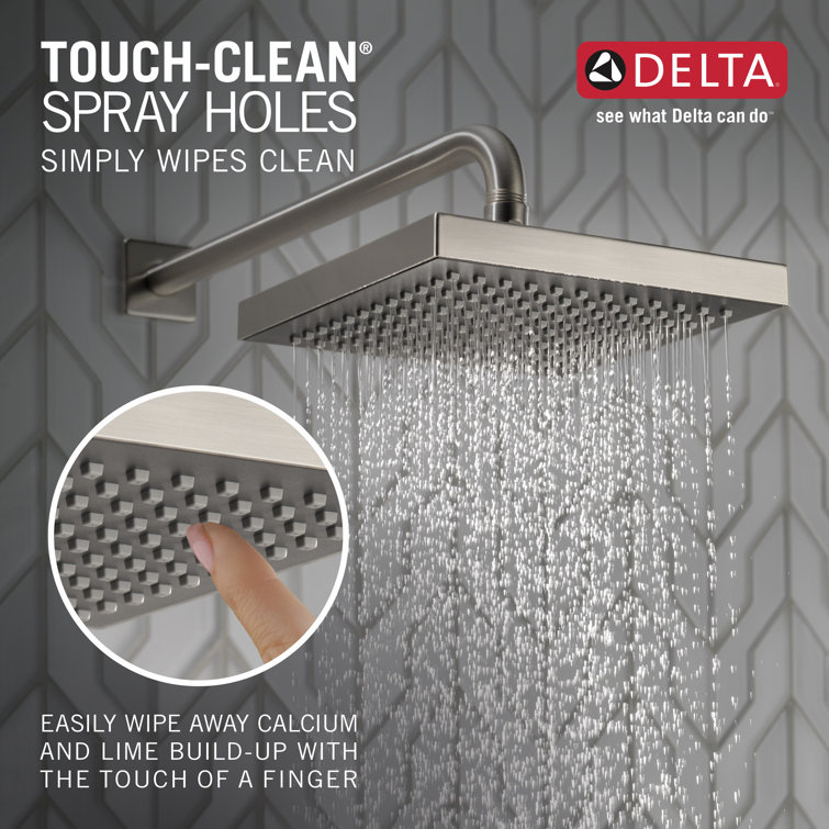 Stainless Steel Square Rain Shower Head with Handheld
