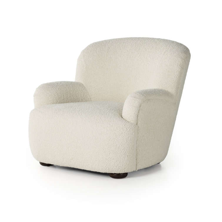 Sheepskin Natural Contemporary 35.5" Accent Chair
