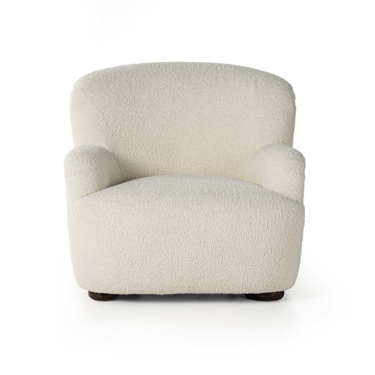 Sheepskin Natural Contemporary 35.5" Accent Chair