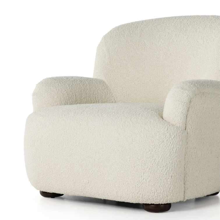 Sheepskin Natural Contemporary 35.5" Accent Chair
