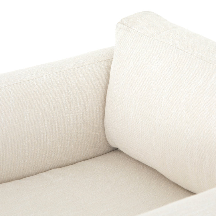 Callahan Cream Contemporary Mahogany Cane Armchair
