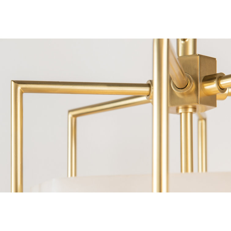 Flatbush 6-Light Aged Brass Large Pendant for Indoor/Outdoor