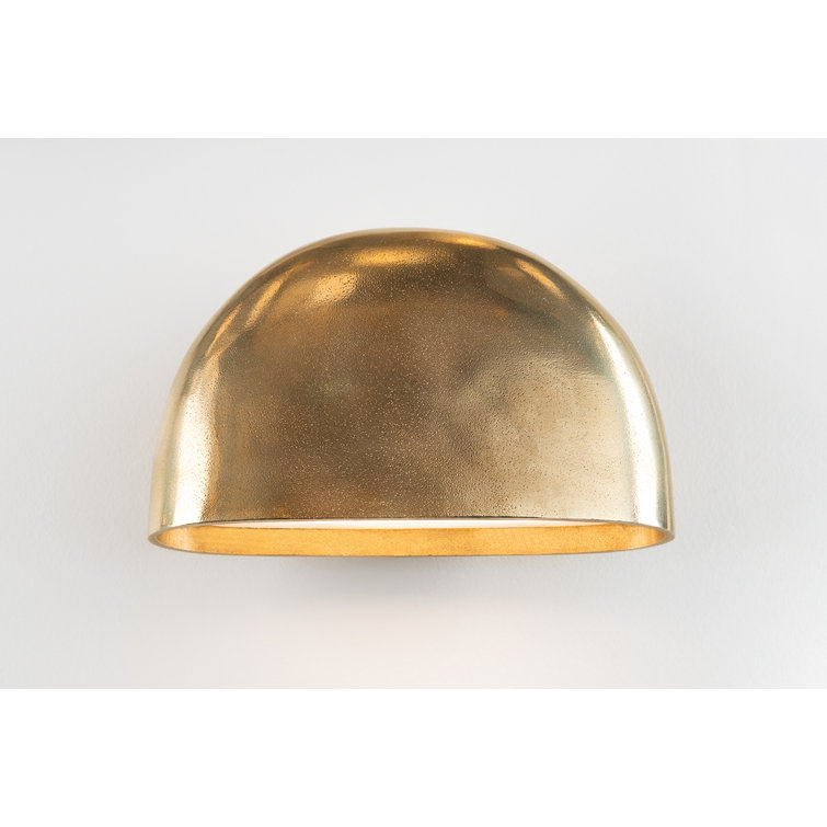 Elegant Aged Brass LED Wall Sconce, Dimmable Direct-Wired