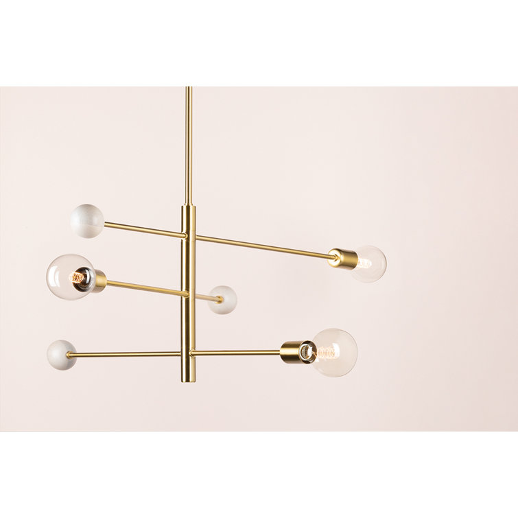 Slater Aged Brass 3-Light Sputnik Chandelier