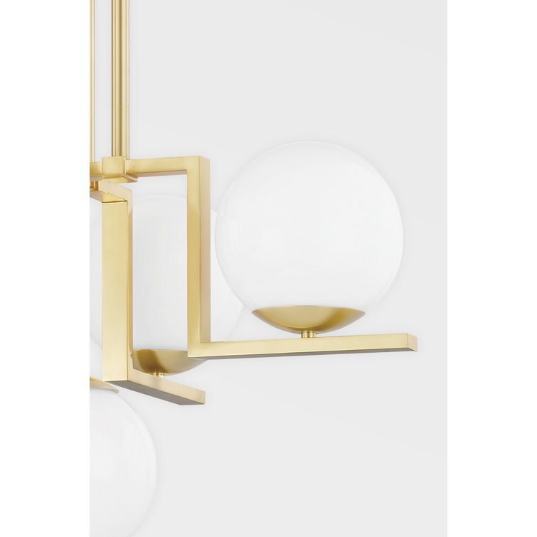 Modern Aged Brass Globe LED Flush Mount - Energy Star Certified