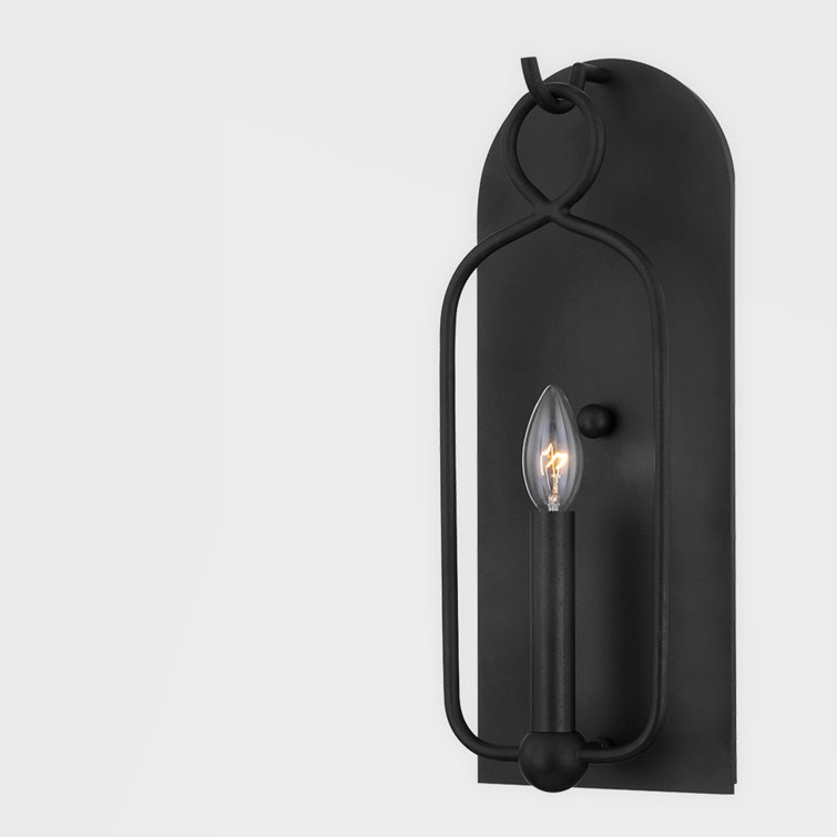 Mallory Aged Iron Dimmable 1-Light Wall Sconce