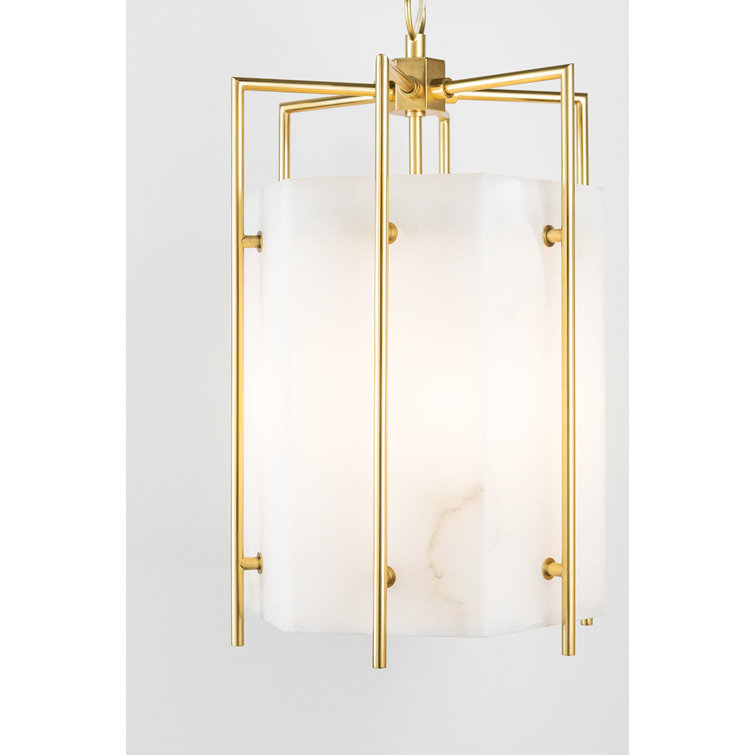 Flatbush 6-Light Aged Brass Large Pendant for Indoor/Outdoor