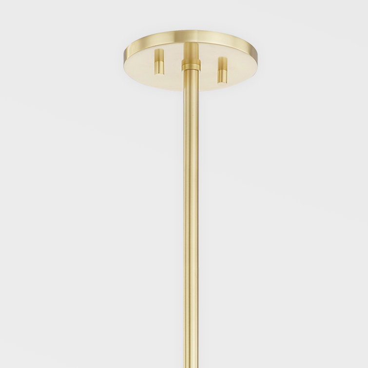 Stella Aged Brass 8-Light Chandelier with Opal Glass Shades