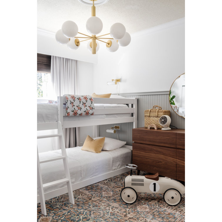 Stella Aged Brass 8-Light Chandelier with Opal Glass Shades