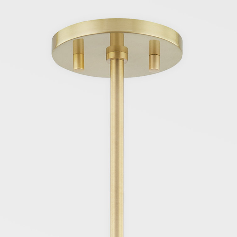 Aged Brass Clear Glass 1-Light Pendant
