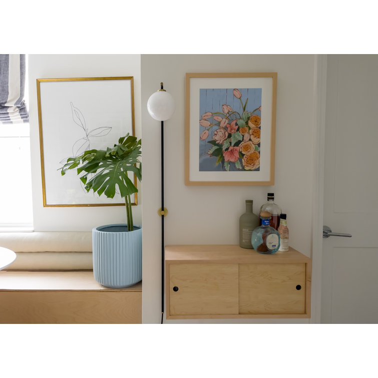 Aged Brass & Soft Black Dimmable Wall Sconce with White Glass Shade