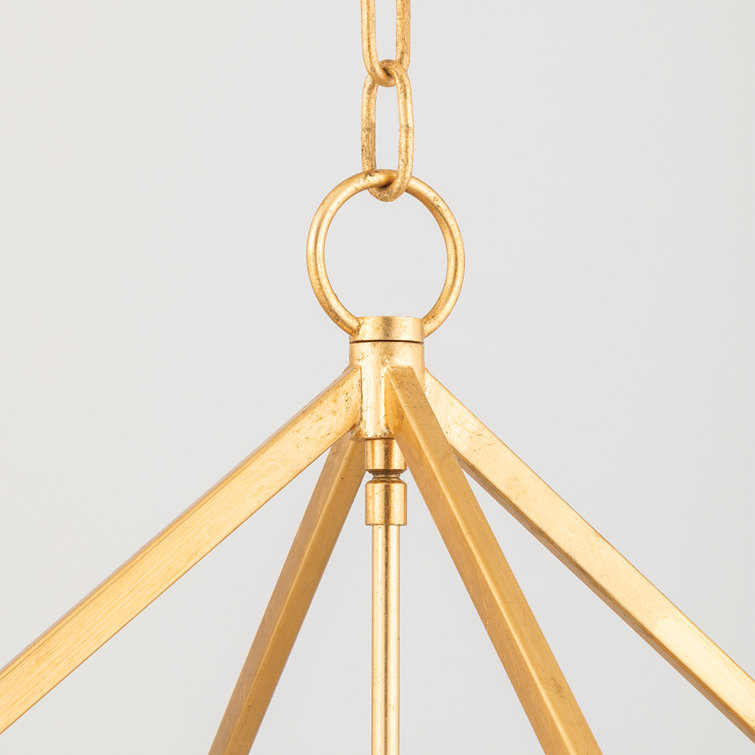 Lena Aged Iron 4-Light Large Pendant for Indoor/Outdoor Use
