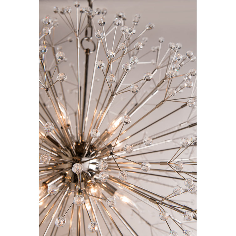 Aged Brass Elegance 16-Light Chandelier with Faceted K9 Crystal