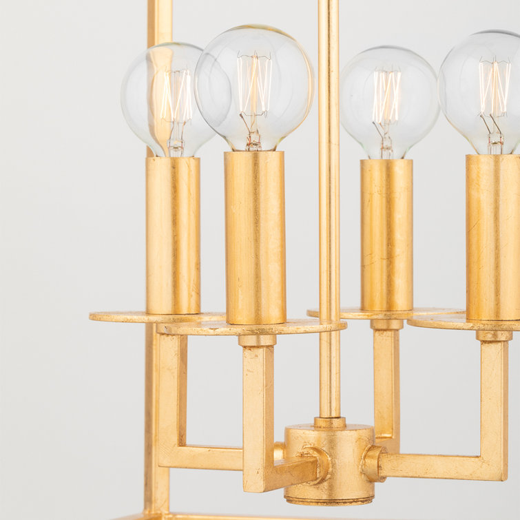 Lena Aged Iron 4-Light Large Pendant for Indoor/Outdoor Use