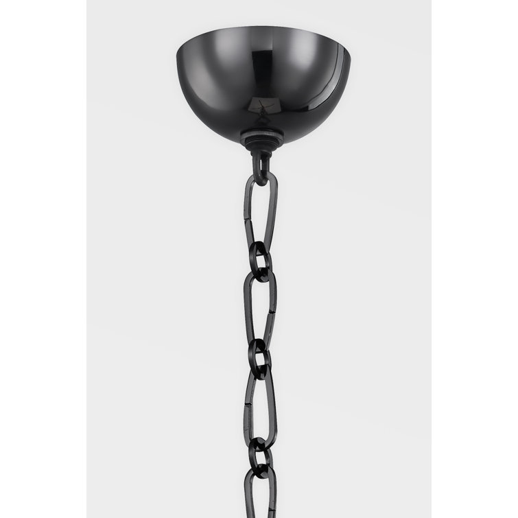 Lloyd Black Nickel and White Glass LED Pendant Light 22.25"H