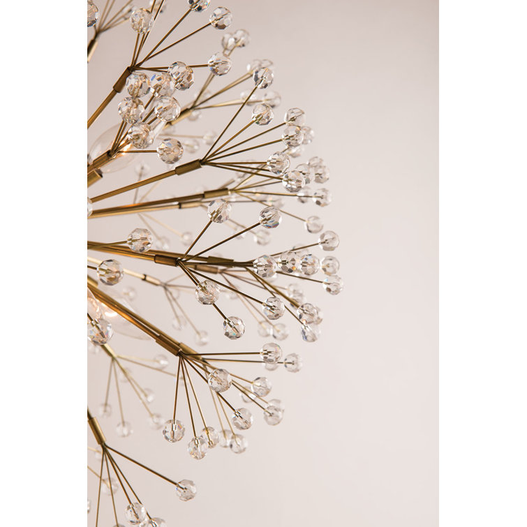 Aged Brass Elegance 16-Light Chandelier with Faceted K9 Crystal