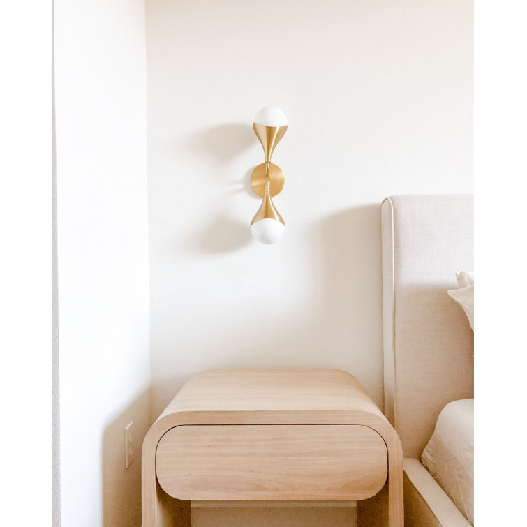 Ariana Aged Brass Dual-Light Dimmable Bath Sconce