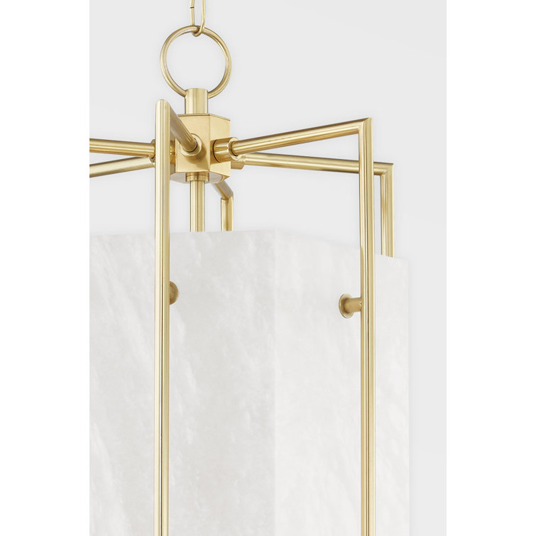 Flatbush 6-Light Aged Brass Large Pendant for Indoor/Outdoor