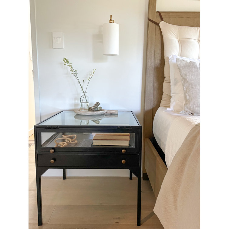 Elegant Polished Nickel & Belgian Linen Cylinder Sconce