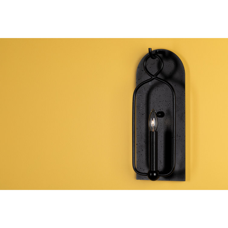 Mallory Aged Iron Dimmable 1-Light Wall Sconce