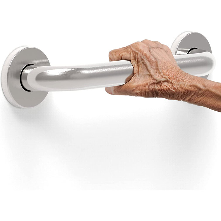 Silver Stainless Steel Bathroom Safety Handrail 15.2"