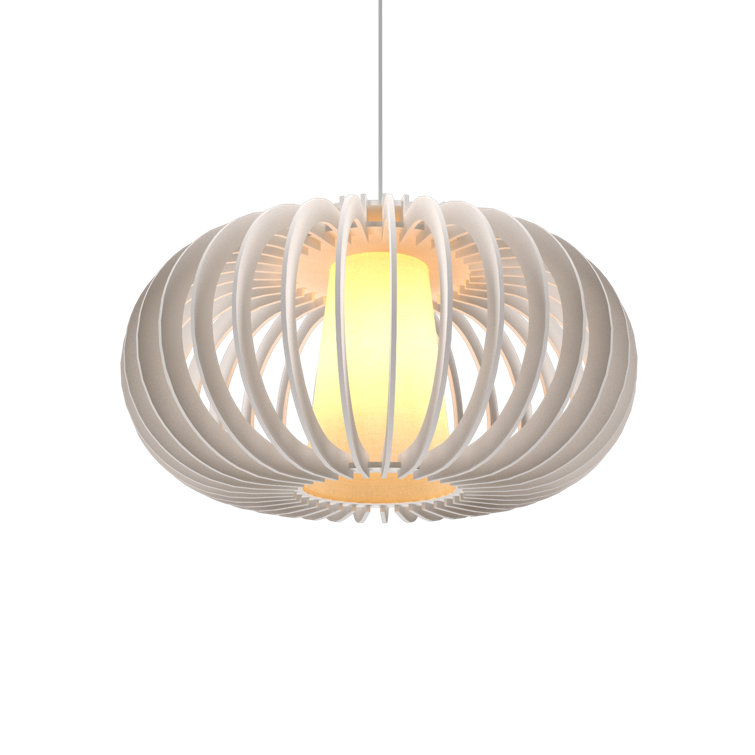 Louro Freijo Globe Pendant Light with MDF Frame