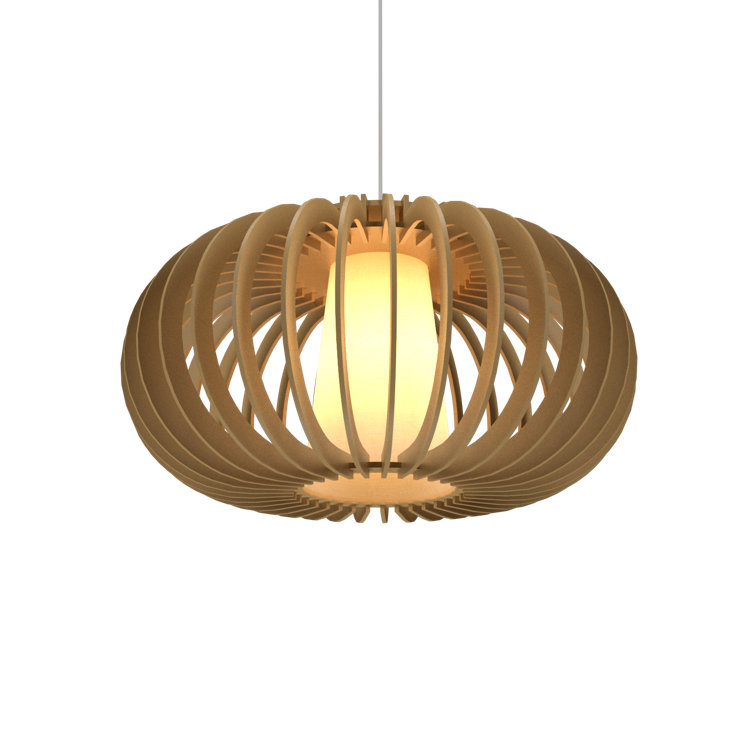 Louro Freijo Globe Pendant Light with MDF Frame