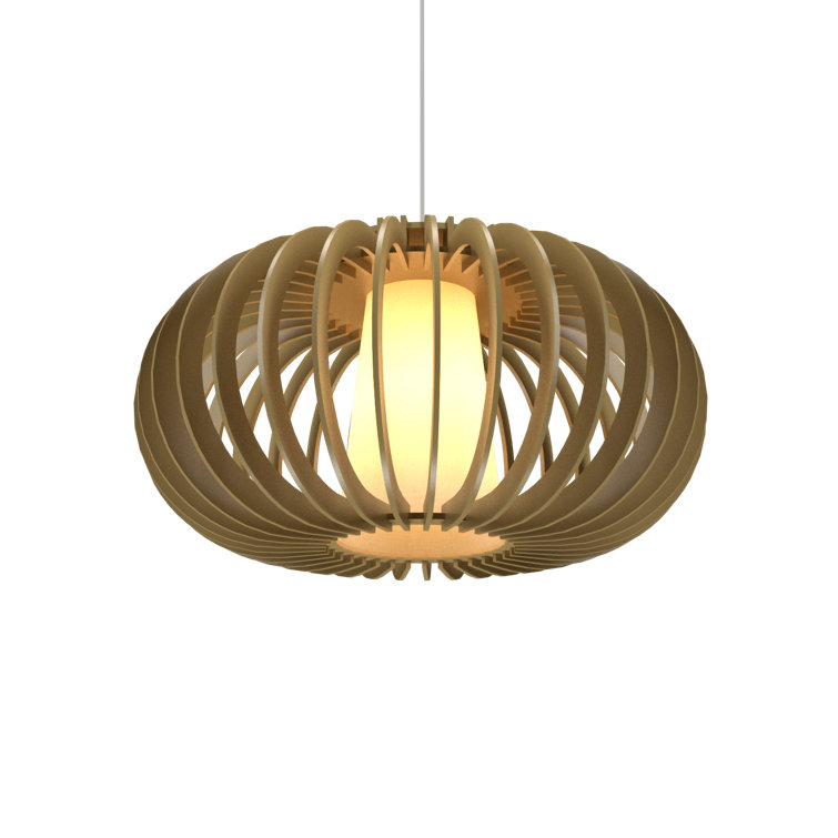 Louro Freijo Globe Pendant Light with MDF Frame