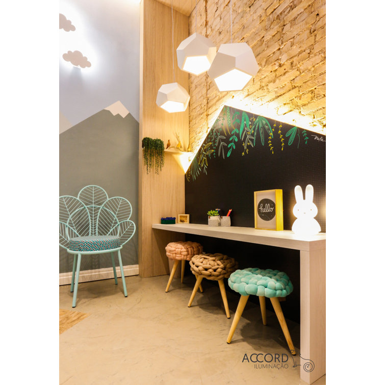 Blonde Freijo Geometric LED Pendant Light