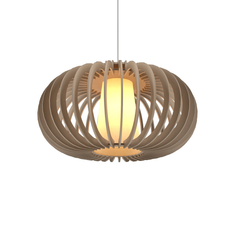 Louro Freijo Globe Pendant Light with MDF Frame