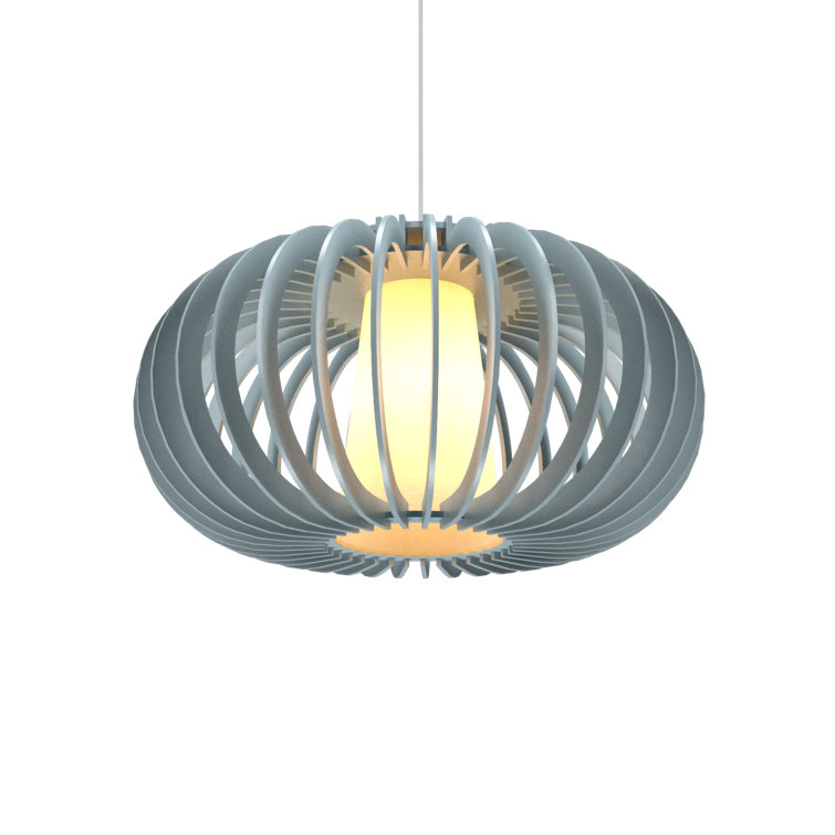 Louro Freijo Globe Pendant Light with MDF Frame