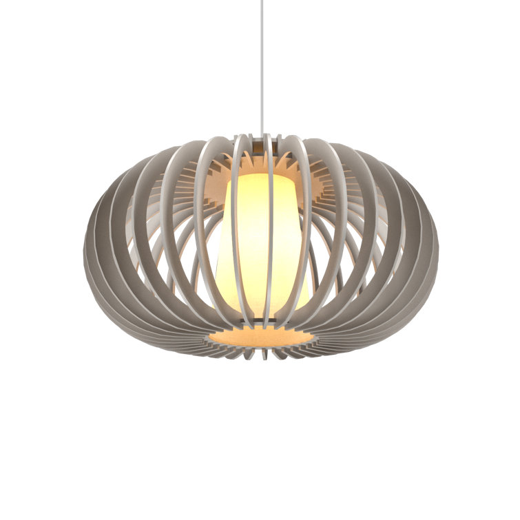 Louro Freijo Globe Pendant Light with MDF Frame