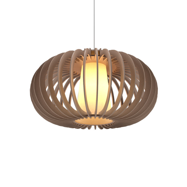 Louro Freijo Globe Pendant Light with MDF Frame