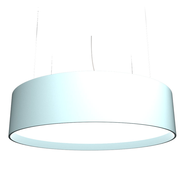 American Walnut LED Drum Pendant Light with White Acrylic Diffuser