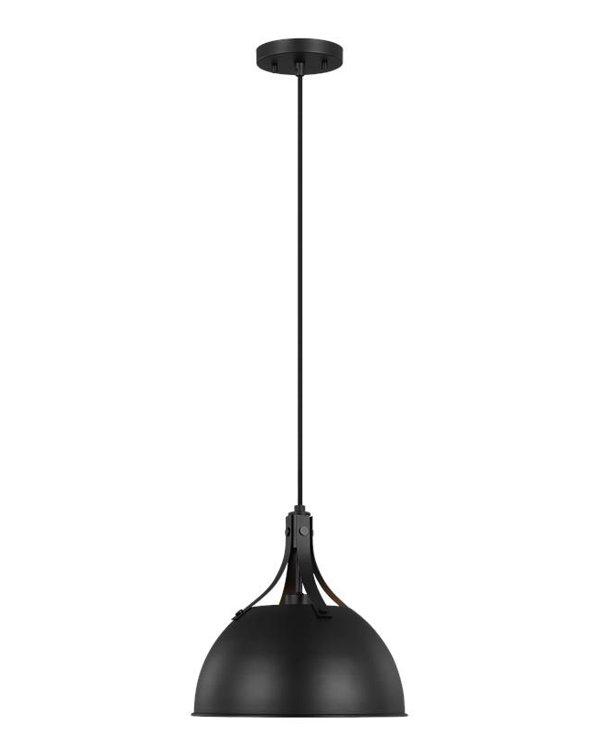 Rockland Midnight Black 1-Light Dome Pendant for Indoor/Outdoor