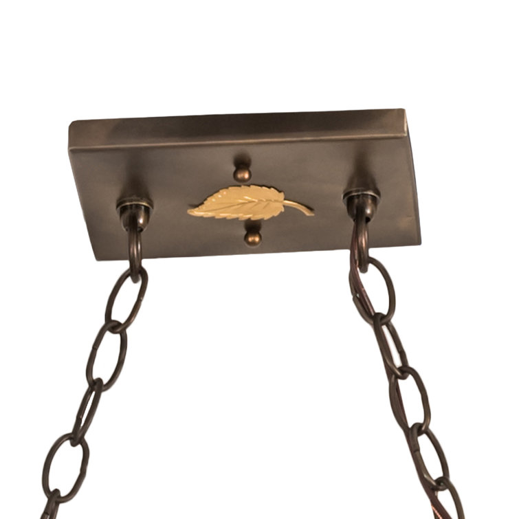 Bronze 48" Glass 9-Light Indoor/Outdoor Pendant