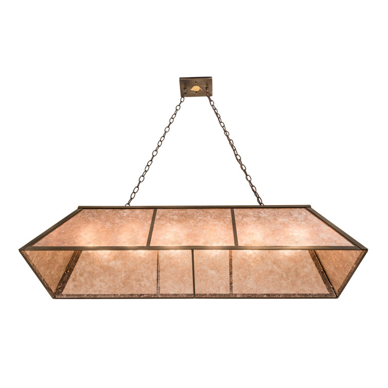 Bronze 48" Glass 9-Light Indoor/Outdoor Pendant